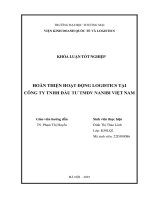 Hoàn thiện hoạt động Logistics tại công ty TNHH đầu tư TMDV Nanibi Việt Nam