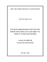 Xây dựng khối Đại Đoàn kết dân tộc Ở Đồng bằng sông cửu long hiện nay theo tư tưởng hồ chí minh
