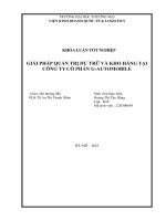 Giải pháp quản trị dự trữ và kho hàng tại công ty cổ phần g automobile