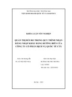 Hoàn thiện quy trình nhận hàng nhập khẩu bằng Đường biển của công ty cổ phần dịch vụ quốc tế ctx