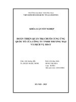 Hoàn thiện quản trị chuỗi cung Ứng quốc tế của công ty tnhh thương mại và dịch vụ sbay