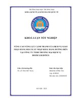 Nâng cao năng lực cạnh tranh trong hoạt Động giao nhận hàng hóa xuất nhập khẩu bằng Đường biển tại công ty tnhh thương mại dịch vụ boom logistics