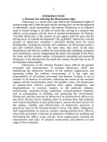 Tóm tắt tiếng anh phát huy dân chủ của sĩ quan cấp phân Đội quân Đội nhân dân việt nam hiện nay