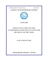 Đánh giá chất lượng cuộc sống của bệnh nhân sau phẫu thuật cắt trước thấp Điều trị ung thư trực tràng