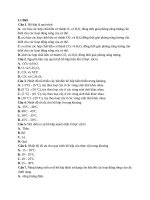 Trắc nghiệm sinh học 11 bài 6 hô hấp Ở thực vật