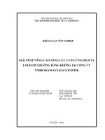 Giải pháp nâng cao năng lực cung Ứng dịch vụ logistics bằng Đường hàng không tại công ty tnhh skyways sls logistik