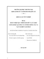 Hoàn thiện quy trình xếp dỡ và lưu kho container tại công ty cổ phần Đóng tàu và vận tải biển nam phát