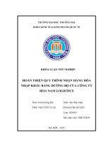 Hoàn thiện quy trình nhận hàng nhập khẩu bằng Đường bộ của công ty hoa nam logistics