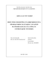 Phân tích Ảnh hưởng của hiệp Định evfta tới hoạt Động xuất khẩu ván gỗ Ép plywood sang eu của công ty cổ phần quốc tế fomex
