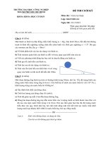 IUH - Đề thi cuối kỳ - Vật lý kỹ thuật - Vật lý kỹ thuật