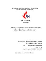 IUH - XÂY DỰNG HỆ THỐNG TRUY XUẤT ẢNH-VĂN BẢN TIẾNG VIỆT SỬ DỤNG MÔ HÌNH CLIP