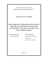 Hoàn thiện quy trình giao nhận trang thiết bị y tê bằng Đường hàng không tại công ty cổ phần tập Đoàn airseaglobal