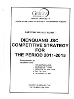 G1 00247 DIENQUANG JSC. COMPETITIVE STRATEGY FOR THE PERIOD 2011-2015 CÔNG TY CỔ PHẦN ĐIỆN QUANG CHIẾN LƯỢC CẠNH TRANH GIAI ĐOẠN 2011-2015