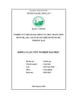 Nghiên cứu Đặc Điểm cấu trúc trạng thái rừng iiia1, iiia2 tại xã quảng khê, huyện ba bể, tỉnh bắc kạn