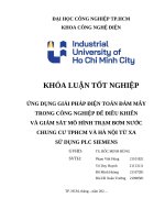 IUH - KLTN - ỨNG DỤNG GIẢI PHÁP ĐIỆN TOÁN ĐÁM MÂY TRONG CÔNG NGHIỆP ĐỂ ĐIỀU KHIỂN VÀ GIÁM SÁT MÔ HÌNH TRẠM BƠM NƯỚC CHUNG CƯ TPHCM VÀ HÀ NỘI TỪ XA SỬ DỤNG PLC SIEMENS