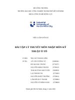 IUH - TIỂU LUẬN NHẬP MÔN KỸ THUẬT Ô TÔ - TÌM HIỂU CẤU TẠO Ô TÔ CAMRY 2.0G