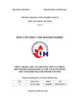 IUH - BCTT - THỰC TRẠNG CHO VAY BỔ SUNG VỐN LƯU ĐỘNG ĐỐI VỚI HỘ KINH DOANH CÁ THỂ TẠI NGÂN HÀNG VIỆT NAM HIỆN ĐẠI CHI NHÁNH TÂN PHÚ