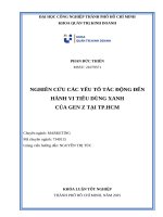IUH - KLTN - NGHIÊN CỨU CÁC YẾU TỐ TÁC ĐỘNG ĐẾN HÀNH VI TIÊU DÙNG XANH CỦA GEN Z TẠI TP.HCM