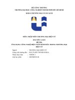 IUH - NHẬP MÔN THƯƠNG MẠI ĐIỆN TỬ - ỨNG DỤNG CÔNG NGHỆ ĐIỆN TOÁN ĐÁM MÂY TRONG THƯƠNG MẠI ĐIỆN TỬ