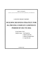 BUILDING BUSINESS STRATEGY FOR HA PHUONG COMPANY LIMITED IN PERIOD OF 2012 TO 2016 G1_00333 XÂY DỰNG CHIẾN LƯỢC KINH DOANH CHO CÔNG TY TNHH HÀ PHƯƠNG GIAI ĐOẠN 2012 ĐẾN 2016
