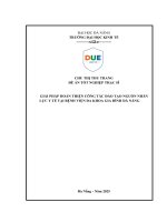 Giải pháp hoàn thiện công tác Đào tạo nguồn nhân lực y tế tại bệnh viện Đa khoa gia Đình Đà nẵng