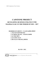 G1 00293 CAPSTONE PROJECT DEVELOPING BUSINESS STRATEGY FOR TRAPHACO JSC IN THE PERIOD OF 2012 – 2017 DỰ ÁN CAPSTONE PHÁT TRIỂN CHIẾN LƯỢC KINH DOANH CHO CÔNG TY CỔ PHẦN TRAPHACO GIAI ĐOẠN 2012 – 2017