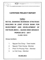G1 00282 Xây dựng chiến lược kinh doanh ngân hàng bán lẻ tại Ngân hàng Cổ phần Đầu tư và Phát triển Việt Nam (BIDV) – Chi nhánh Quảng Bình giai đoạn 2012 - 2017