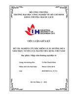 IUH - TIỂU LUẬN Nhập môn thương mại điện tử - NGHIÊN CỨU ĐẶC ĐIỂM VÀ XU HƯỚNG MUA SẮM TRỰC TUYẾN CỦA NGƯỜI TIÊU DÙNG VIỆT NAM