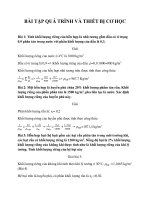 Tổng hợp bài tập truyền vận - Trường Đại học Bách Khoa HCM