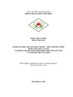 ĐÁNH GIÁ HIỆU QUẢ SỬ DỤNG THUỐC  THEO PHƯƠNG PHÁP PHÂN TÍCH ABC VÀ VEN TẠI BỆNH VIỆN ĐA KHOA PHÚ BÌNH,TỈNH THÁI NGUYÊN TỪ 01/01/2024 ĐẾN 31/12/2024