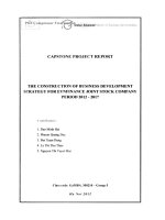 G1 00279 XÂY DỰNG CHIẾN LƯỢC PHÁT TRIỂN KINH DOANH CHO CÔNG TY CỔ PHẦN TÀI CHÍNH ĐIỆN LẠNH GIAI ĐOẠN 2012 - 2017 THE CONSTRUCTION OF BUSINESS DEVELOPMENT STRATEGY FOR EVNFINANCE JOINT STOCK COMPANY PERIOD 2012 - 2017