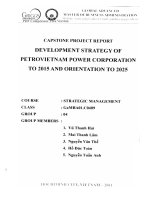 G1 00241 DEVELOPMENT STRATEGY OF PETROVIETNAM POWER CORPORATION ΤΟ 2015 ΑND ORIENTATION ΤΟ 2025  CHIẾN LƯỢC PHÁT TRIỂN CỦA TỔNG CÔNG TY ĐIỆN LỰC DẦU KHÍ VIỆT NAM ΤΟ 2015 ĐỊNH HƯỚNG ΑND ΤΟ 2025