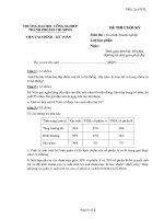 IUH - Đề thi cuối kỳ - Tài chính Doanh nghiệp - Mã đề 05