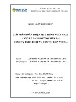 Giải pháp hoàn thiện quy trình xuất khẩu hàng lẻ bằng Đường biển tại công ty tnhh dịch vụ vận tải biển vestal
