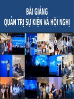 BÀI GIẢNG - QUẢN TRỊ SỰ KIỆN VÀ HỘI NGHỊ ( combo full slides 5 chương )