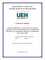 Tóm tắt chi tiêu chính phủ và chất lượng của chính phủ Đối với tăng trưởng kinh tế và Ô nhiễm môi trường Ở các thị trường mới nổi và nền kinh tế Đang phát triển