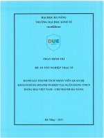 Đánh giá thành tích nhân viên quan hệ khách hàng doanh nghiệp tại msb – chi nhánh Đà nẵng