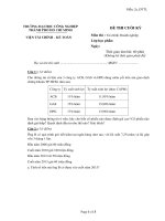 IUH - Đề thi cuối kỳ - Tài chính Doanh nghiệp - Mã đề 10