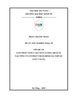 Giải pháp nâng cao chất lượng dịch vụ tại công ty cổ phần thẩm Định giá thế kỷ
