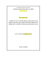 Nghiên cứu xử lý thuốc kháng sinh tetracyline trong nước bằng quá trình kích hoạt persulfate bởi hệ xúc tác trên cơ sở cofe2o4, mil 101(fe) và rgo