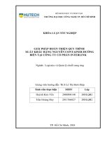 Giải pháp hoàn thiện quy trình xuất khẩu hàng nguyên container Đường biển tại công ty cổ phần interlink