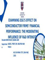 Examining esg’s effect on semiconductor firms’ financial performance the moderating influence of r&d intensity