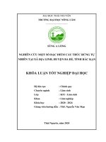 Nghiên cứu một số Đặc Điểm cấu trúc rừng tự nhiên tại xã Địa linh, huyện ba bể, tỉnh bắc kạn