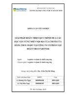 Giải pháp hoàn thiện quy trình mua các Đặc sản vùng miền nội Địa của chuỗi cửa hàng true mart tại công ty cổ phần tập Đoàn true partner