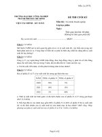 IUH - Đề thi cuối kỳ - Tài chính Doanh nghiệp - Mã đề 09