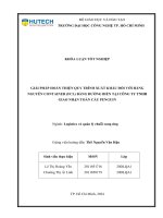 Giải pháp hoàn thiện quy trình xuất khẩu Đối với hàng nguyên container (fcl) bằng Đƣờng biển tại công ty tnhh giao nhận toàn cầu penguin