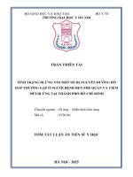 Tóm tắt luận Án tình trạng dị Ứng vối một số dị nguyên Đƣờng hô hấp thƣờng gặp Ở ngƣời bệnh hen phế quản và viêm mũi dị Ứng tại thành phố hồ chí minh