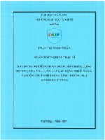 Xây dựng bộ tiêu chuẩn Đánh giá chất lượng dịch vụ của nhà cung cấp lao Động thuê ngoài tại công ty tnhh trung tâm thương mại riverside tower