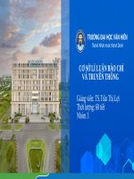 Cơ sở lí luận báo chí và truyền thông