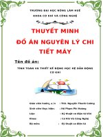 Đồ Án nguyên lý chi tiết máy tên Đồ Án tính toán và thiết kế Động học hệ dẫn Động cơ khí